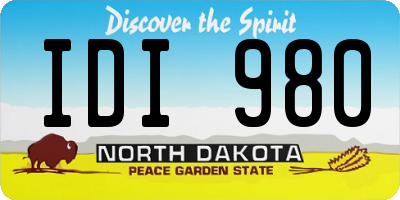 ND license plate IDI980