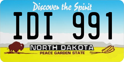 ND license plate IDI991