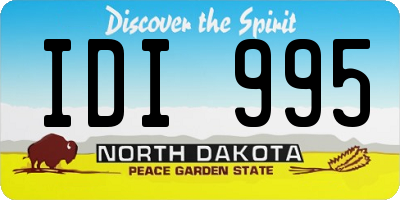 ND license plate IDI995