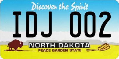 ND license plate IDJ002