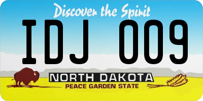 ND license plate IDJ009