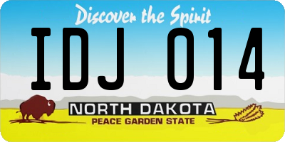 ND license plate IDJ014
