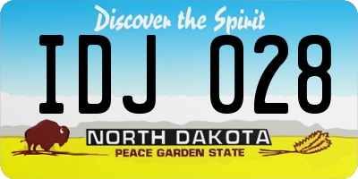 ND license plate IDJ028