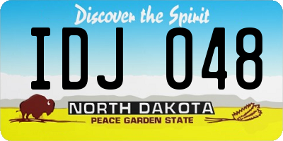 ND license plate IDJ048