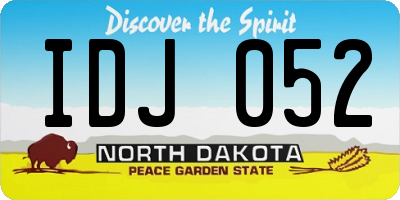 ND license plate IDJ052