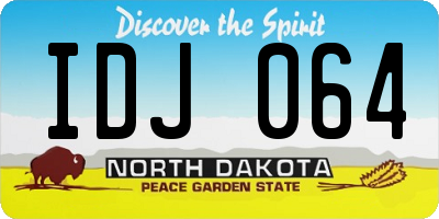ND license plate IDJ064