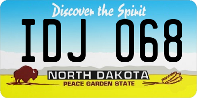 ND license plate IDJ068