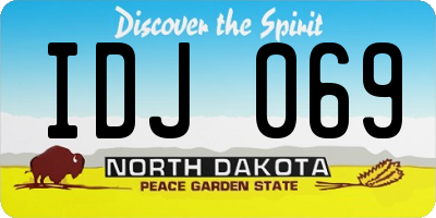 ND license plate IDJ069