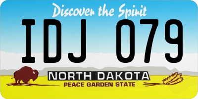 ND license plate IDJ079