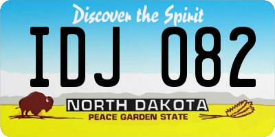 ND license plate IDJ082