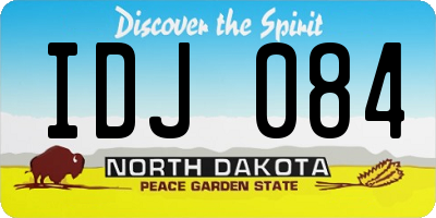 ND license plate IDJ084