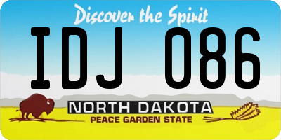 ND license plate IDJ086