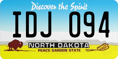 ND license plate IDJ094