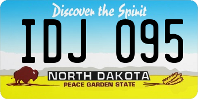 ND license plate IDJ095