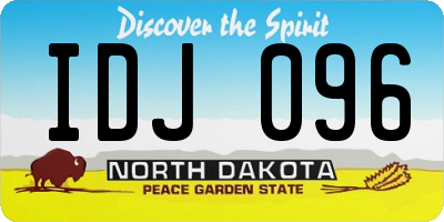 ND license plate IDJ096