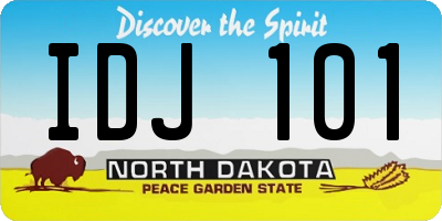 ND license plate IDJ101