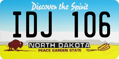 ND license plate IDJ106