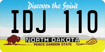 ND license plate IDJ110