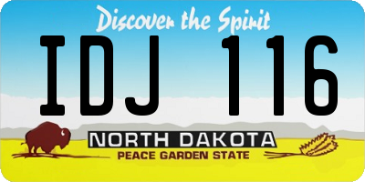 ND license plate IDJ116