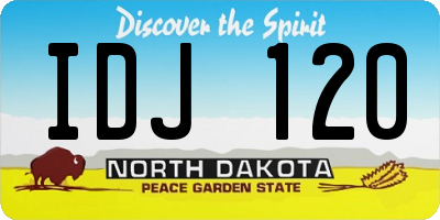 ND license plate IDJ120