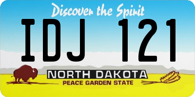 ND license plate IDJ121