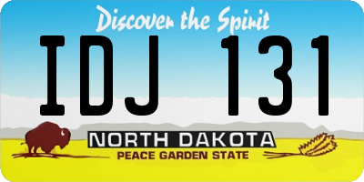 ND license plate IDJ131