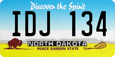 ND license plate IDJ134