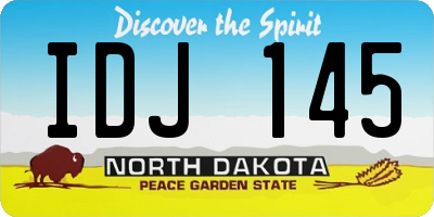 ND license plate IDJ145