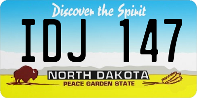 ND license plate IDJ147