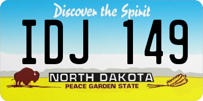 ND license plate IDJ149