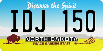 ND license plate IDJ150