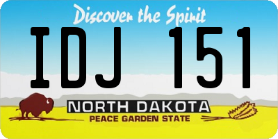ND license plate IDJ151