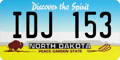 ND license plate IDJ153