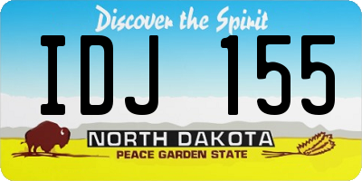 ND license plate IDJ155