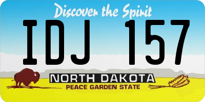 ND license plate IDJ157