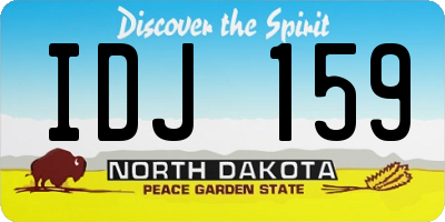 ND license plate IDJ159