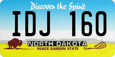 ND license plate IDJ160