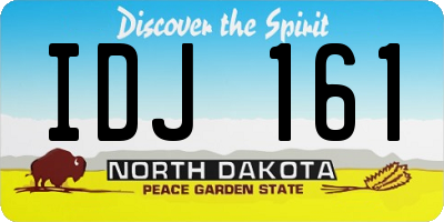 ND license plate IDJ161