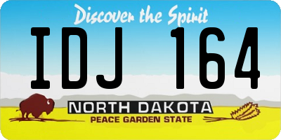 ND license plate IDJ164