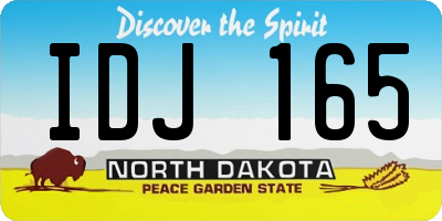 ND license plate IDJ165