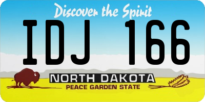 ND license plate IDJ166