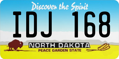 ND license plate IDJ168