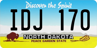 ND license plate IDJ170