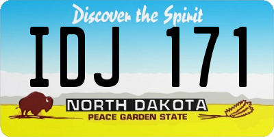 ND license plate IDJ171