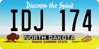 ND license plate IDJ174