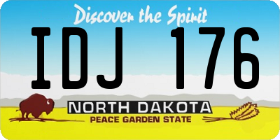 ND license plate IDJ176