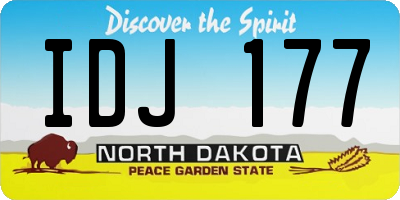 ND license plate IDJ177