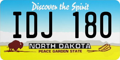 ND license plate IDJ180
