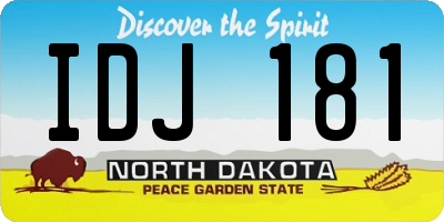 ND license plate IDJ181