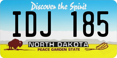 ND license plate IDJ185